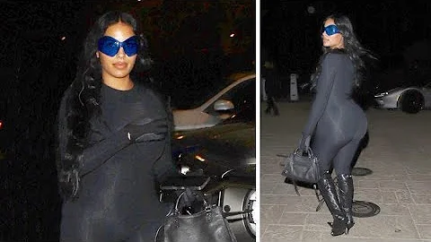 Kanye West Parties With Kim Kardashian Lookalike C...