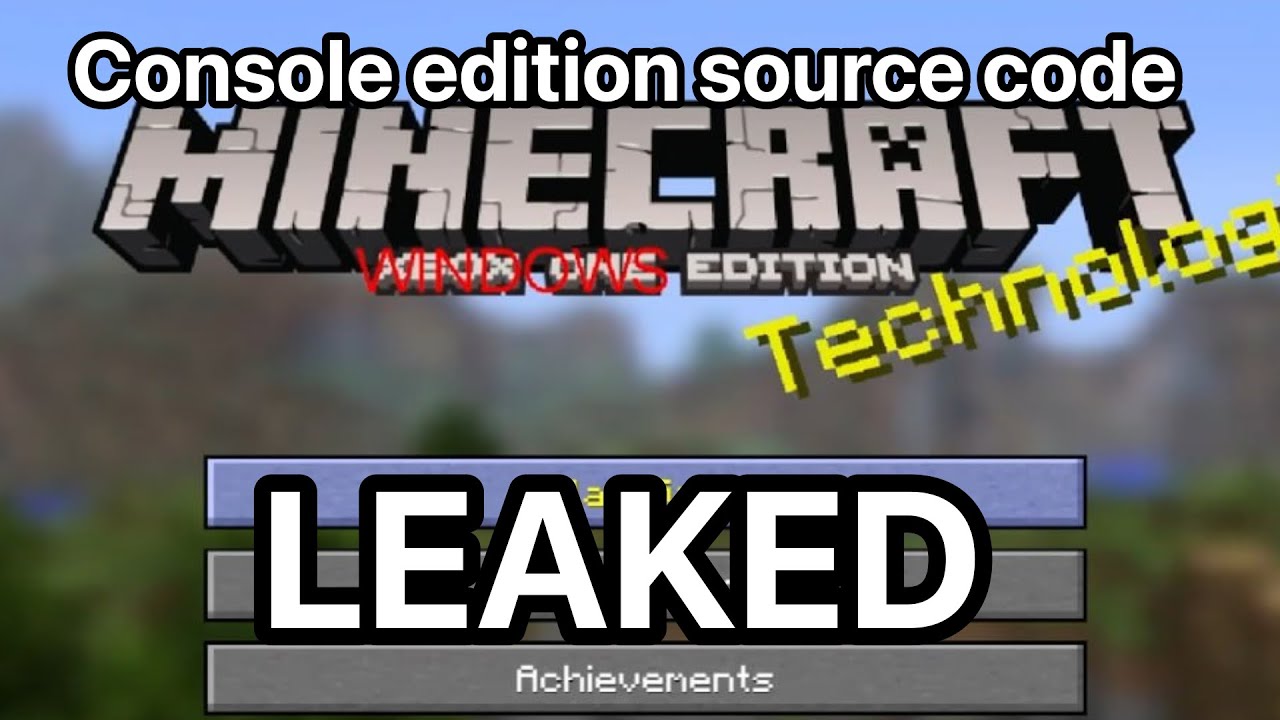Briefly looking at leaked minecraft console editon for pc - YouTube