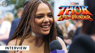 Celebrity Thor Love and Thunder - Tessa Thompson on being the King on the Thor red carpet Profile