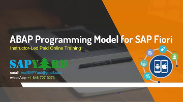 May 16th 2020 Batch 1 - ABAP Programming Model for SAP Fiori