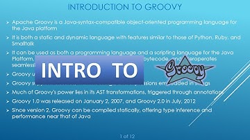 Introduction to Groovy | What is Groovy? | Features | Reasons to use Groovy | Pros and cons