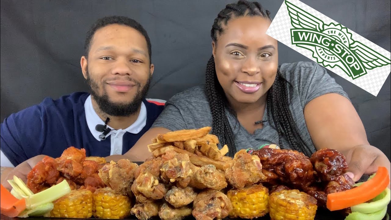 FIRST TIME TRYING WING STOP |MUKBANG & EATING SHOW| - YouTube