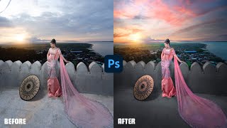 Asian Pre Wedding Portrait Photo Retouching | Photoshop CC 2021 |  Yel Yint Thway Photography screenshot 1