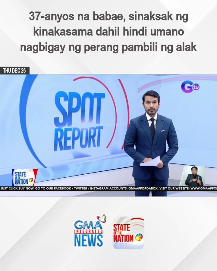 37-anyos na babae, sinaksak ng kinakasama dahil hindi umano nagbigay ng perang pambili ng| SONA