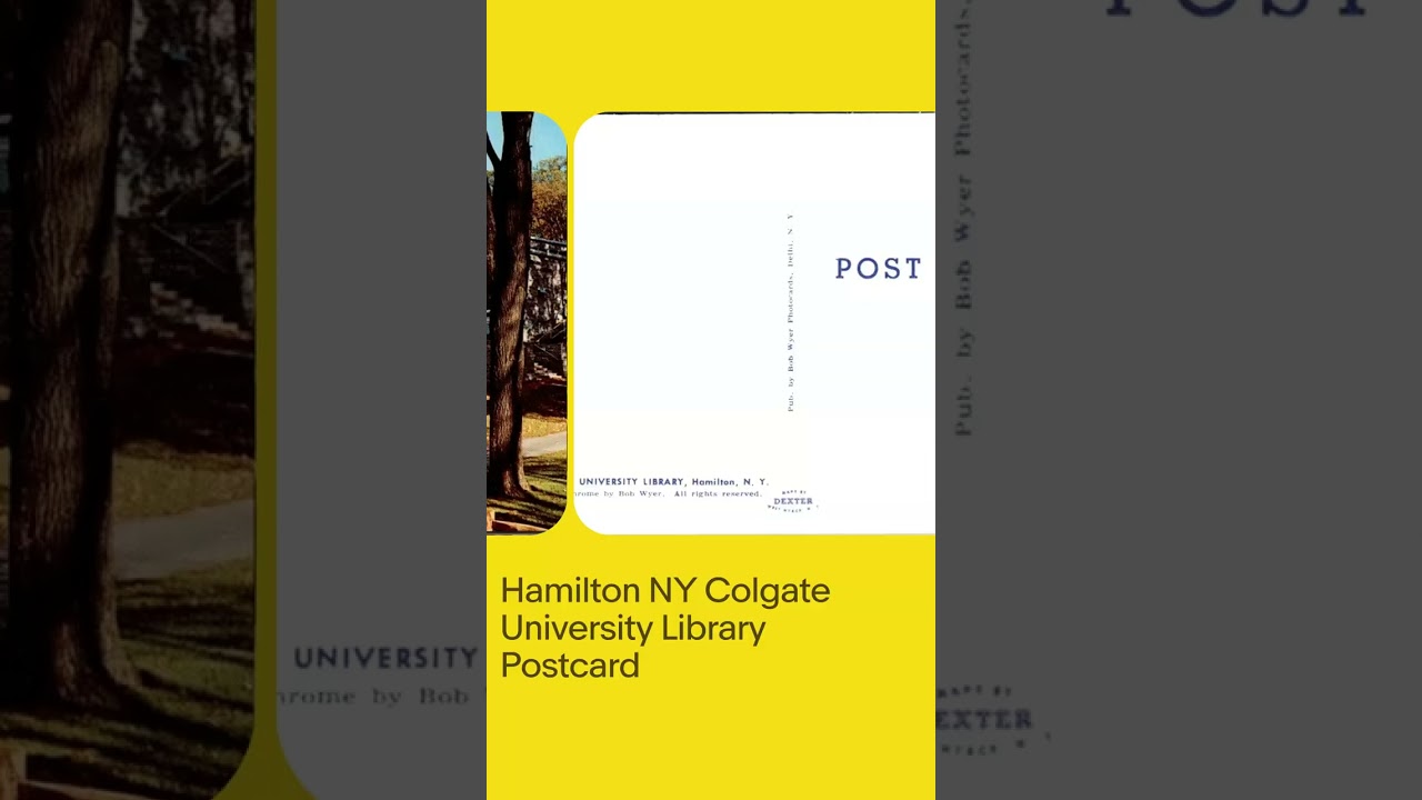 Hamilton NY Colgate University Library Postcard