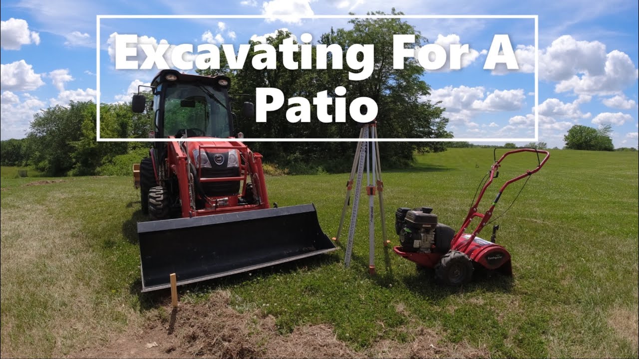 Excavating For A Patio Part 1 YouTube