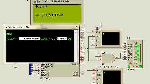 Displaying Name and Number of the Caller - Interfacing GSM Module Using Proteus