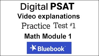 Question 01 Digital PSAT Practice Test 1 Section 2 Math Module 1