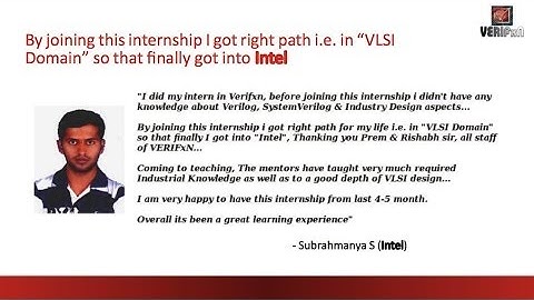 About VLSI Training @ VERIFxN