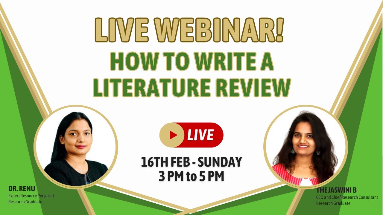 Live Webinar on The Step-by-Step Guide on How to Write a Literature ...