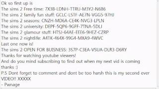 The sims 2 expansion packs serial codes!