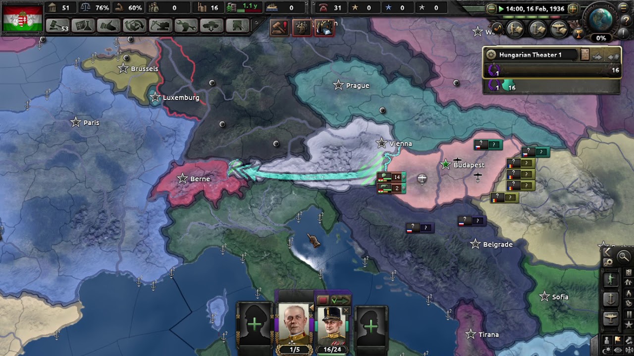 Hearts of Iron IV hungary ep1 atack on austria - YouTube