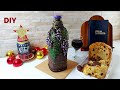DIY: Garrafa Decorada Barril de Uvas | Você já decorou uma garrafa cheia, com suco!? 🍇🍇🍇