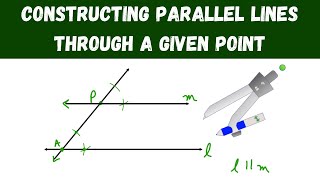 constructing parallel lines through a given point  geometry