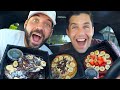 ULTIMATE PANCAKE NUTELLA BREAKFAST MUKBANG with JOSH PECK & UGH IT'S JOE!!