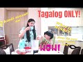 SPEAKING only TAGALOG to my Korean Filipino Brother| What is "hindi"?☺