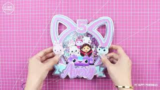 Gabby´s dollhouse cake topper assemble tutorial - Files for Cricut, Silhouette , SVG
