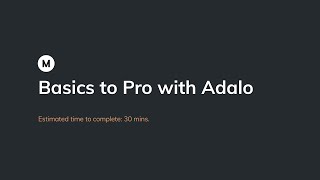 Basics to Pro with Adalo - Link Actions