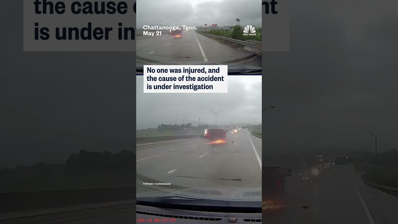 Dashcam captures a semi-truck overturning on a Tennessee highway Dashcam captures a semi-truck overturning on a Tennessee highway