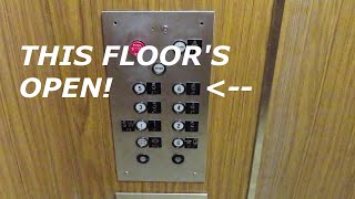 4K: Dover HIGHdraulic elevators (main bank) at Rivers Landing garage, Sioux City IA screenshot 2