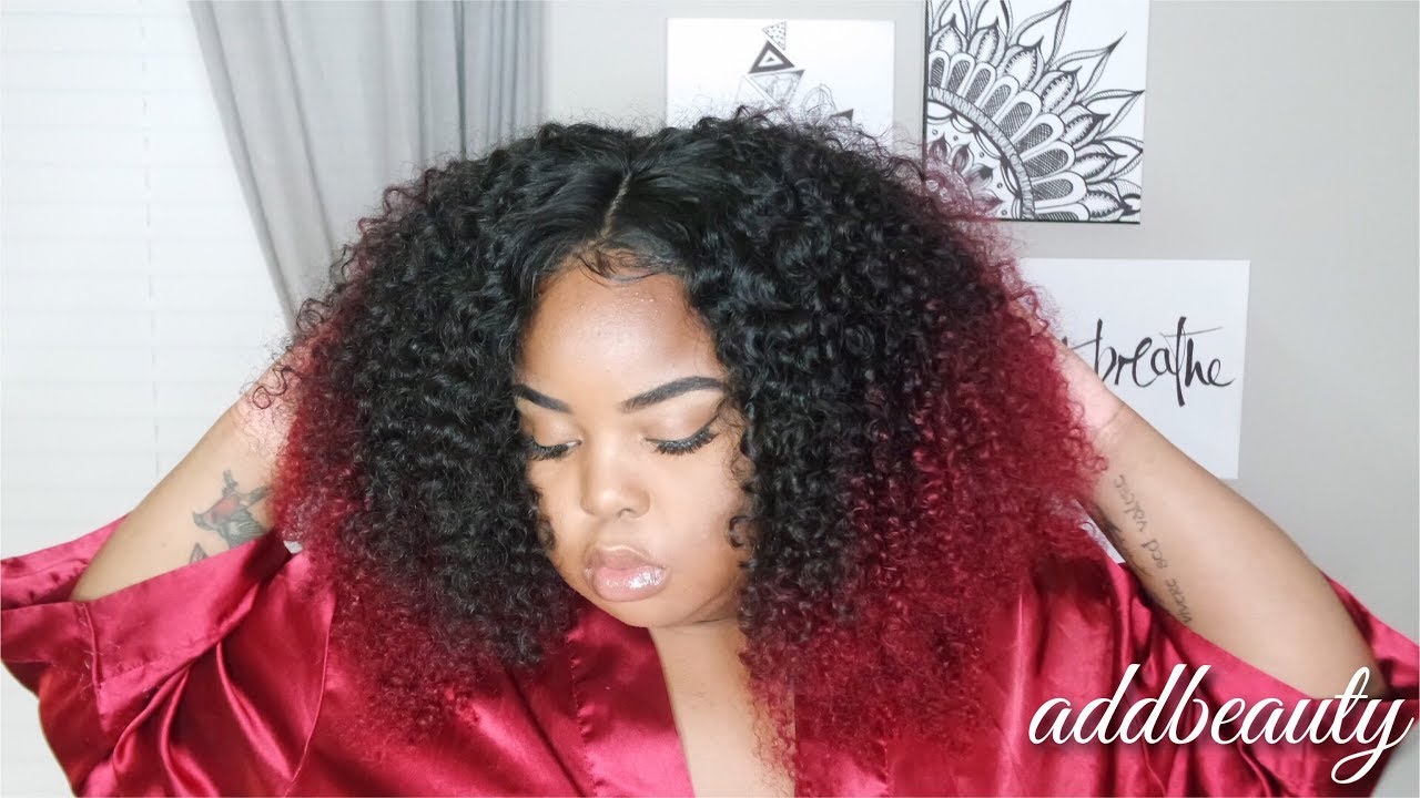 Addbeauty Ali Queen Deep Wave Ombre Burgundy 20 Unit