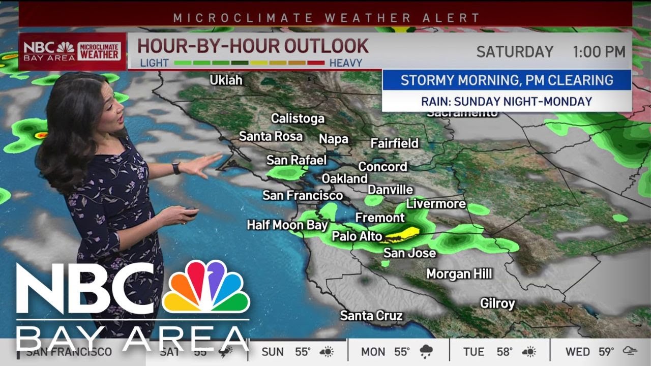 Bay Area forecast: Stormy Saturday morning, PM clearing - YouTube