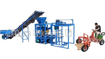 QT4 24 semi automatic London brick making machine for Sri Lanka, cheap block machine production line