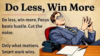 DO LESS, WIN MORE | The Smart Way to Succeed | Motivational Video 🔥 | Graded Reader ✅ | ESL