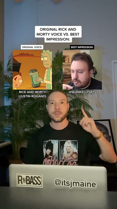 Original Rick and Morty Voice Justin Roiland Vs. Sean Kelly Impression #shorts #rickandmorty #tvshow