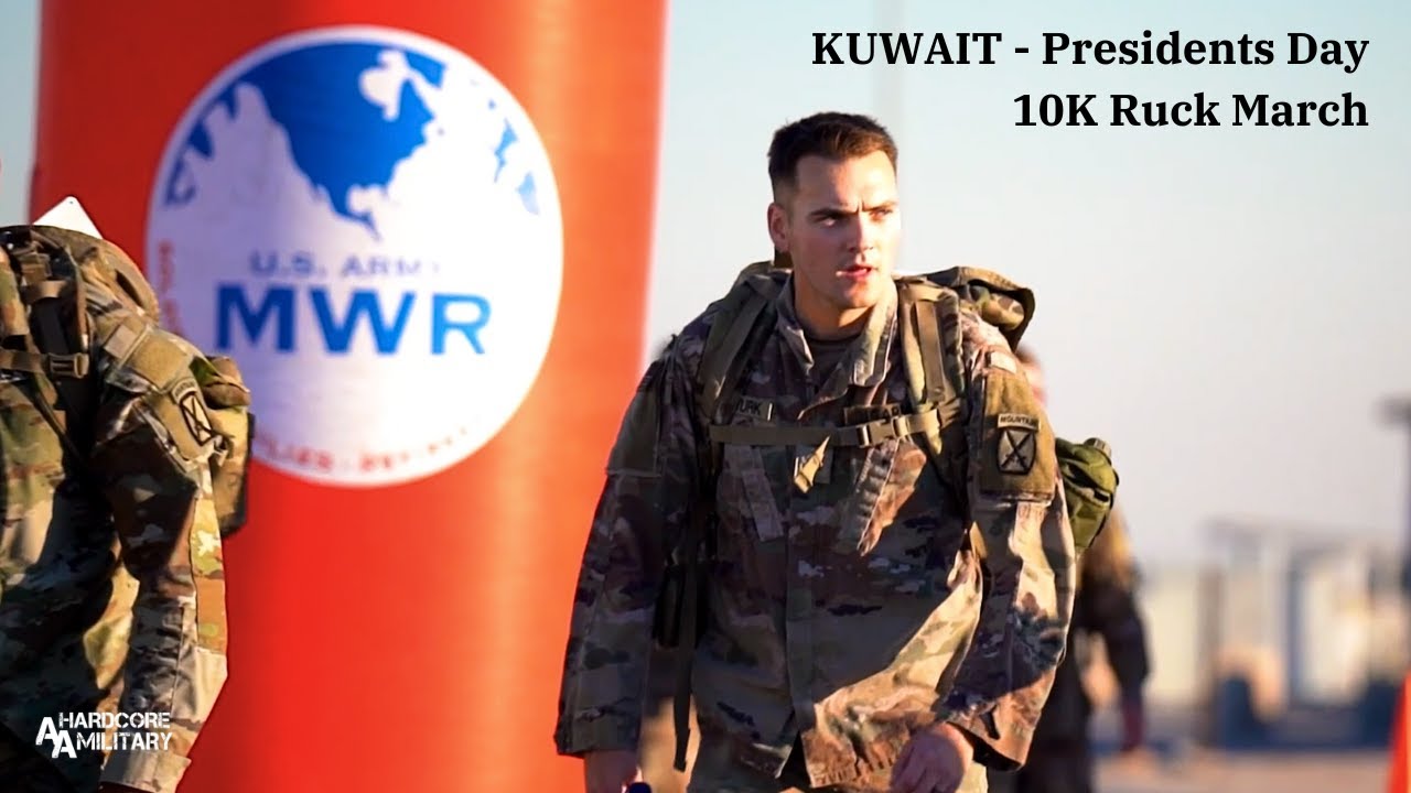 82CAB-82ABN 10K Ruck March - KUWAIT - YouTube