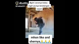 belajar jurus tendangan tanpa bayangan (kocak)