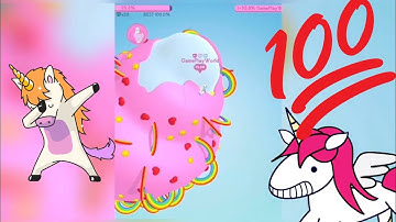 100% on all maps in Paper io 3D Unicorn Gameplay