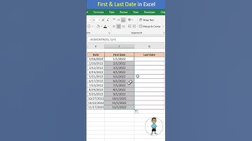 First and Last Date in Excel #excel #exceltips #exceltutorial #msexcel #microsoftexcel #developer