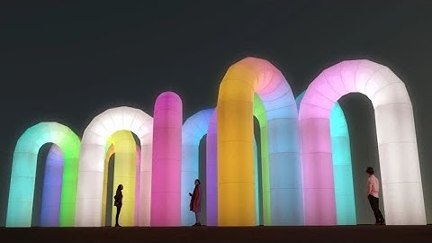 Advertising Art Inflatable Arch For Fed Square Decoration in Melbourne, Australia (Nov. 13th 2020)