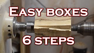 Woodturning that sells simple grain matched box in 6 easy steps. beginners wood turning