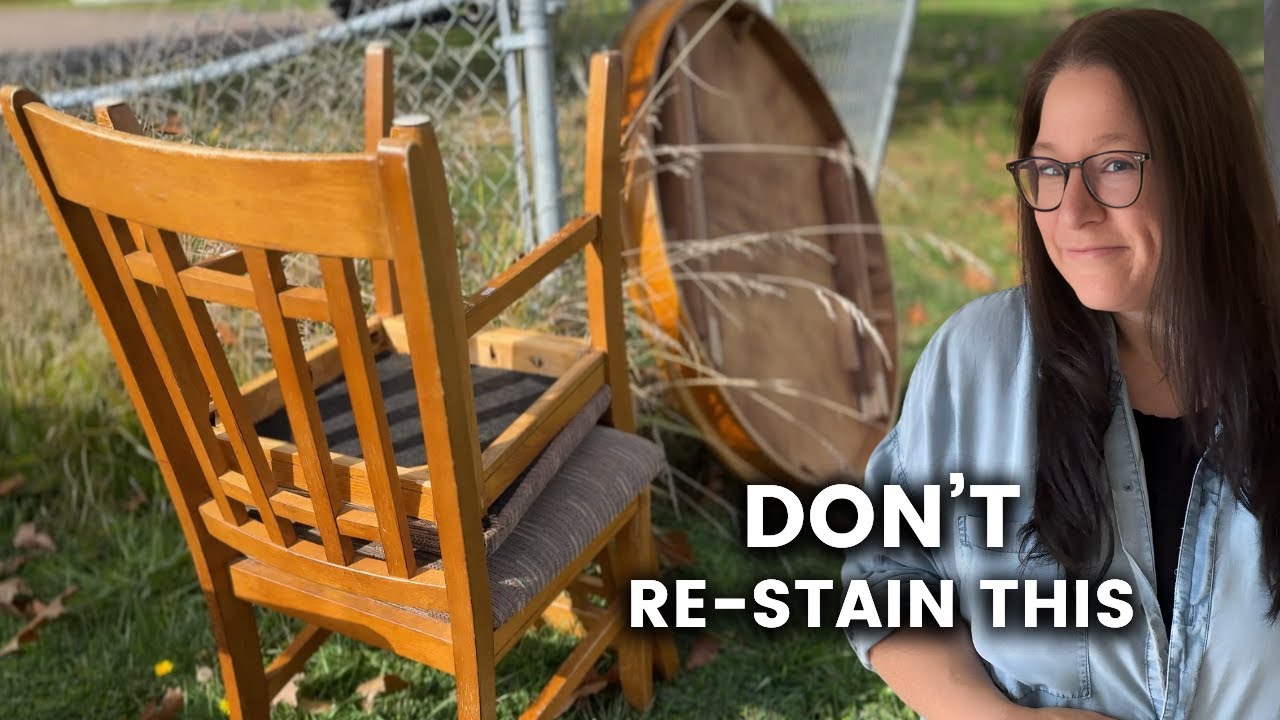 Curbside Dining Set Makeover (Veneer + Water Damage) | Painted Base + Faux Wood Top