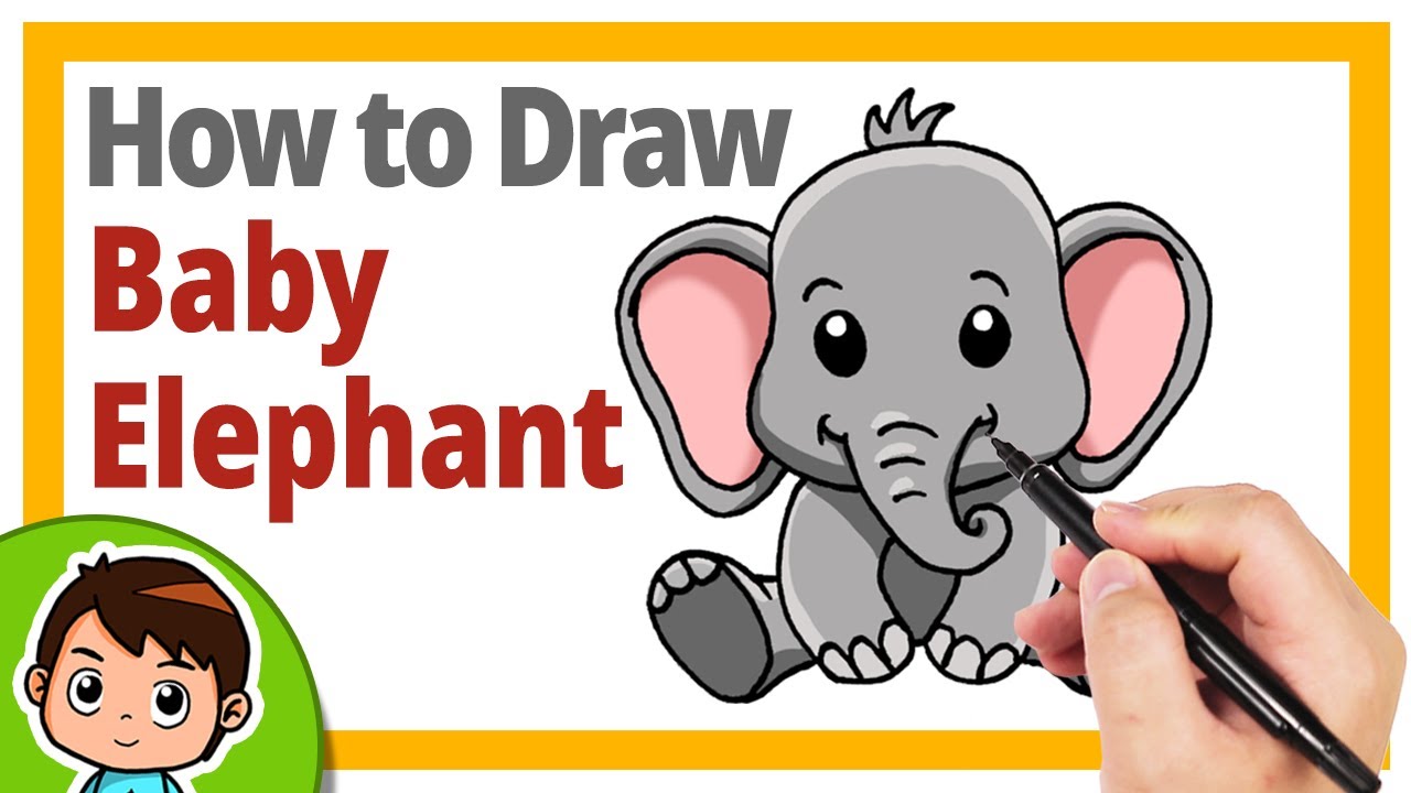 How to Draw Baby Elephant easy - YouTube
