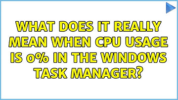 What does it really mean when CPU usage is 0% in the Windows Task Manager? (2 Solutions!!)