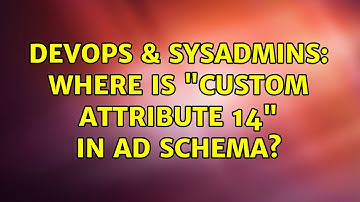 DevOps & SysAdmins: Where is "Custom Attribute 14" in AD Schema?