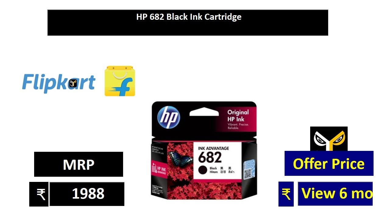 hp 682 black original ink cartridge
