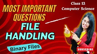 Celebrity File Handling Class 12 Important Questions | Binary Files | Computer Science (083) Wealth
