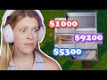 building a sims house but each room is a different budget