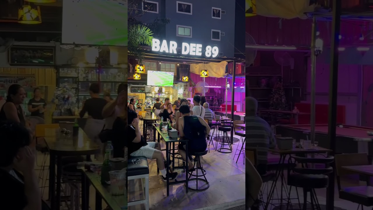 Tourists enjoying night life in bars in Pattaya central 19 February 2024 