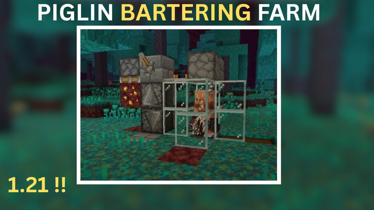 Minecraft 🛠️ Easy & Best Piglin Bartering Farm in Bedrock Edition MCPE 1.21
