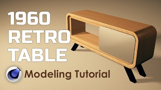 Cinema 4D Tutorial - Retro 1960 Coffee Table