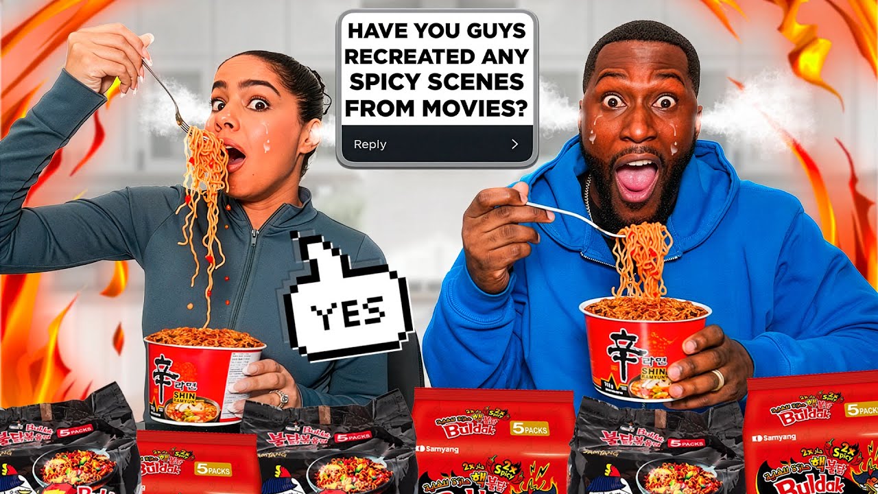 Exposing How Fr3aky Our Marriage is While Eating SPICY Noodles! *SECRETS SPILLED*