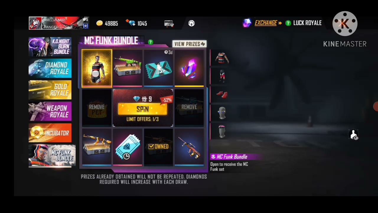 FREE FIRE NEW EVENT MC FUNK BUNDLE