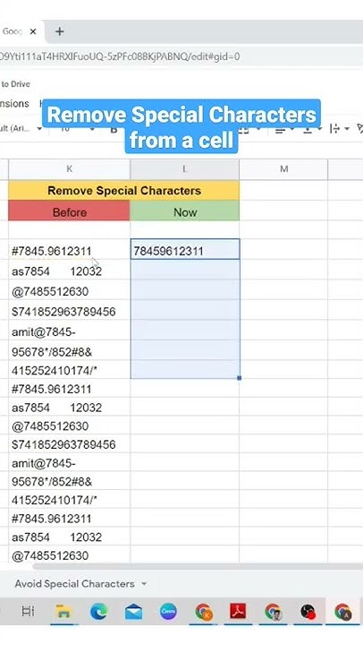 How to remove special characters in Google Sheets | Regexreplace ...