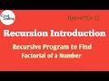 Recursion Introduction | Program to find Factorial of a Number using Recursion | Cool Coding |