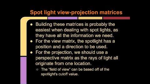 ShadowMapping3   View Projection and Spot Lights